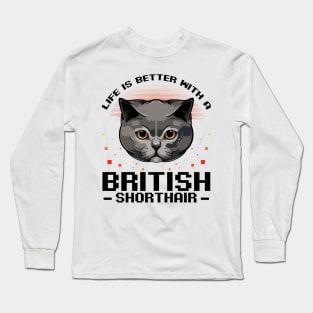 British Shorthair Cat Long Sleeve T-Shirt